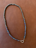 Purple Mohave Heart Clasp 18”