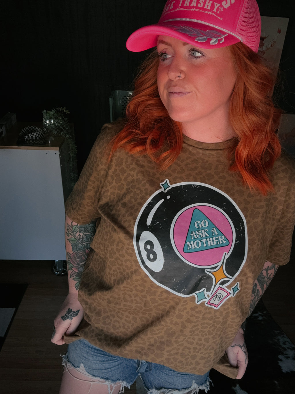 ASK A MOTHER LEOPARD TEE
