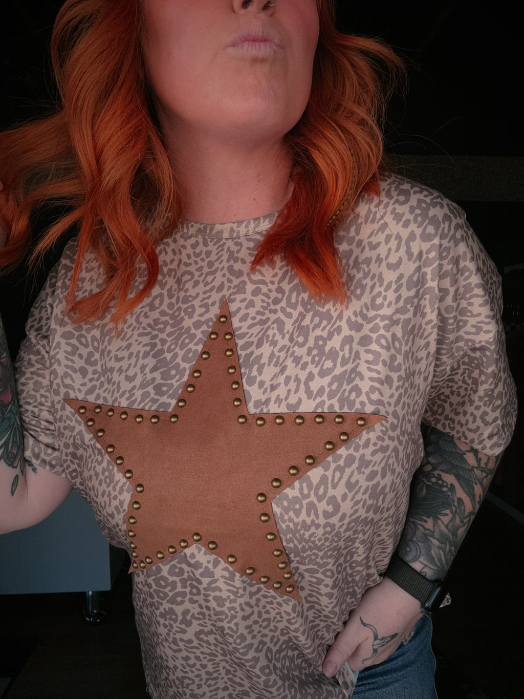 STAR LEOPARD TEE