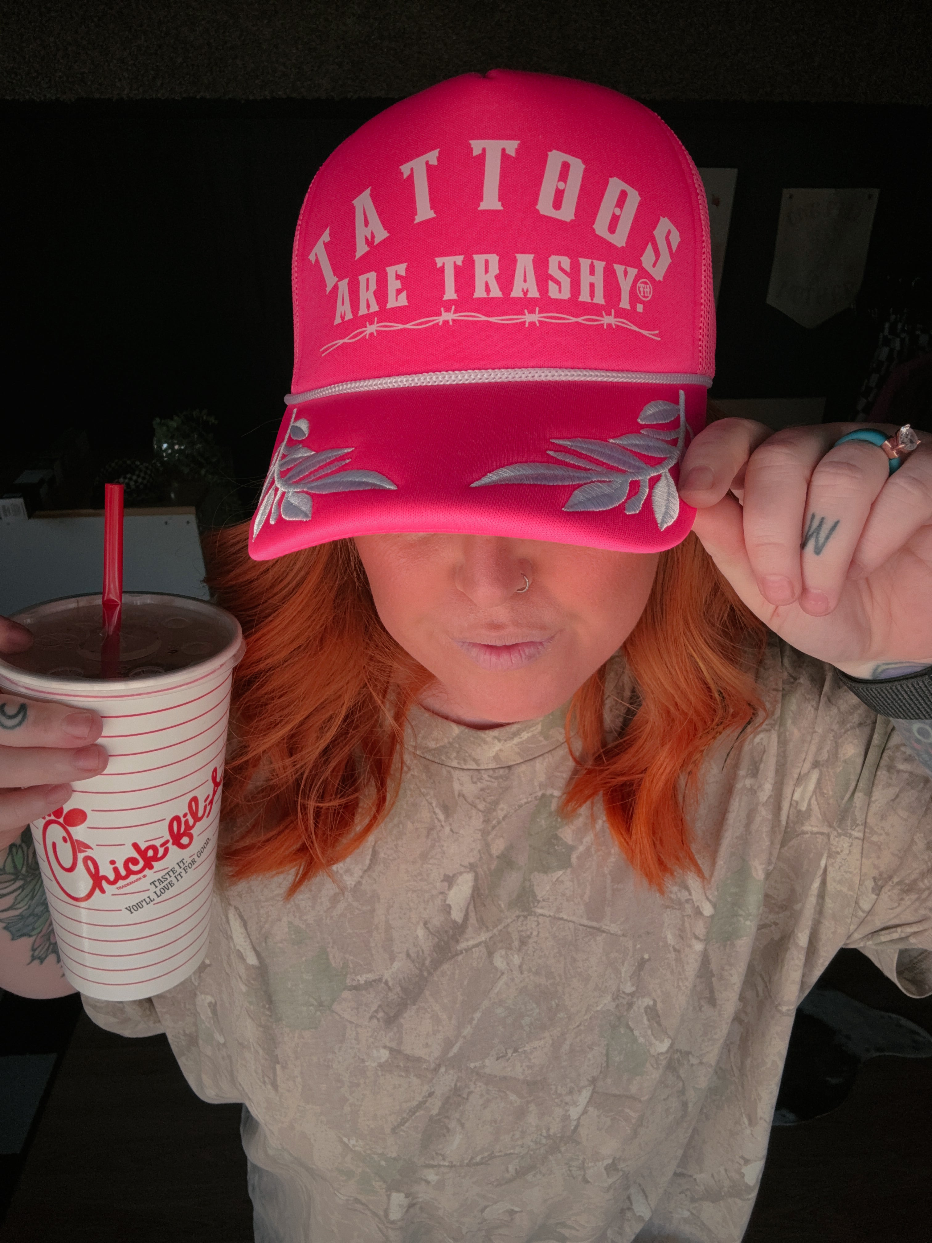 TATTOOS ARE TRASHY HAT