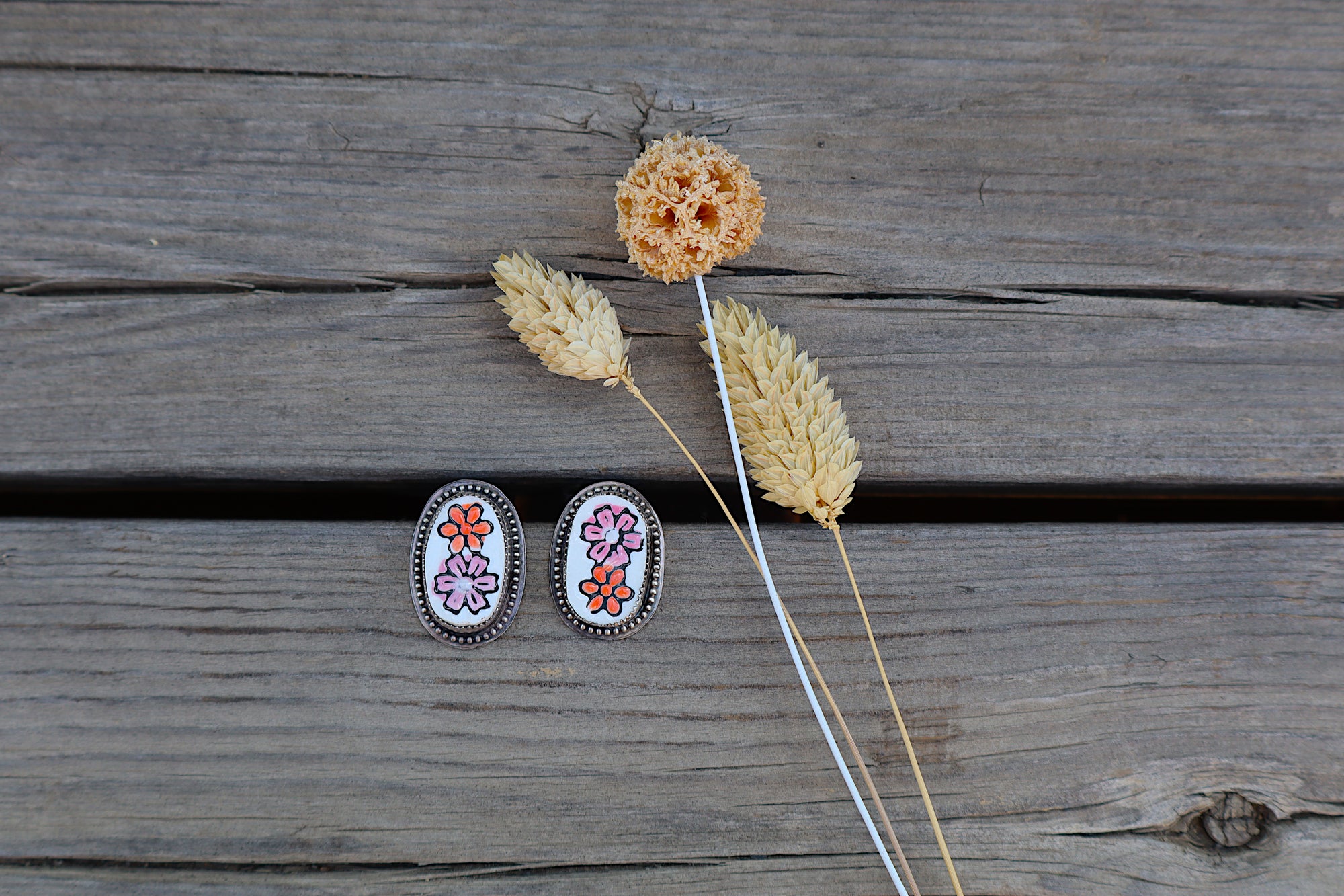 Decorative Floral Earrings