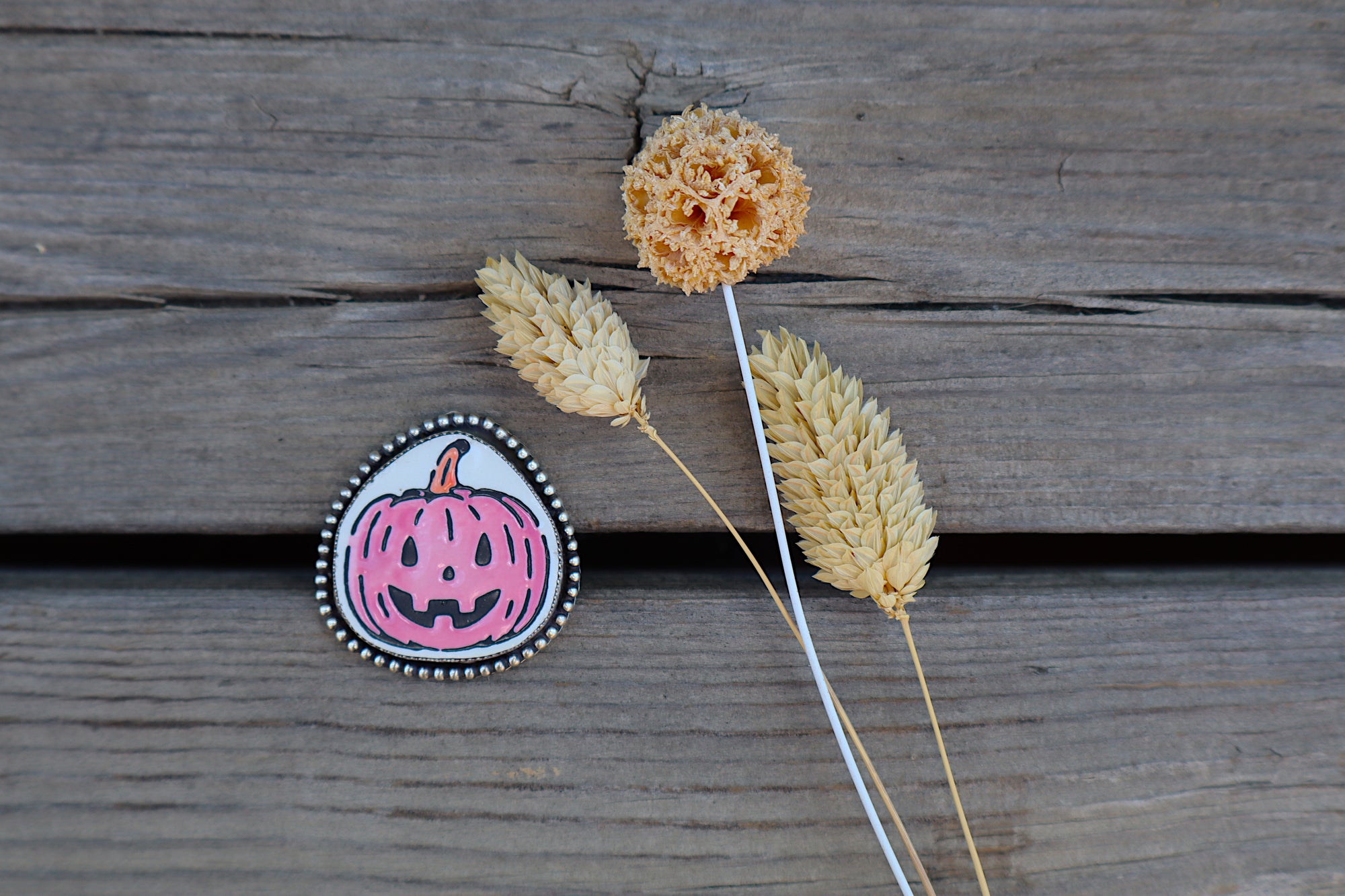 Pink Pumpkin Adjustable Ring